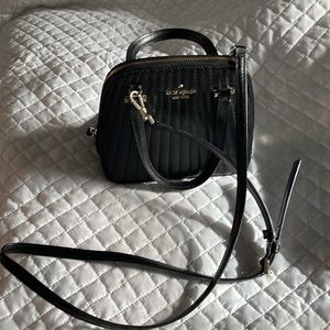 Kate Spade mini dome satchel crossbody hand bag black